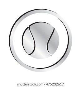 Silver Tennis Ball Icon