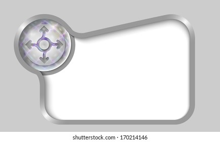 silver text box with transparent arrows