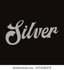 silver text on black background.