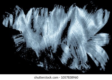 silver texture of the abstract form on a black background