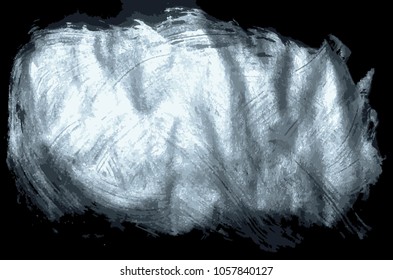 silver texture of the abstract form on a black background