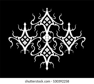 silver Thai tradition art, pattern, illustration design. vector