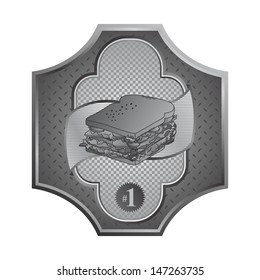 silver theme sandwich label