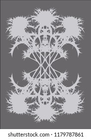 silver thistles with grey background
