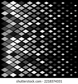 Silver tone gradient diamond and rhombus background