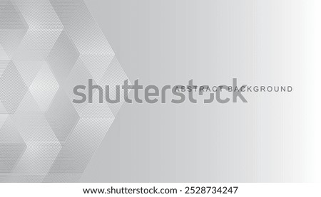 Silver triangle and diamond pattern for futuristic design on gray background. Mockup. Copy Space. Wallpaper or abstract pattern background