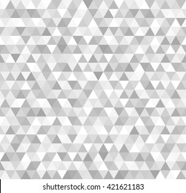 Silver triangle pattern. Seamless vector metallic background