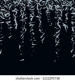Silver triangles, fragments not a dark background A memorable background for wallpaper, packaging, banner, covers, tiles, printing, advertising