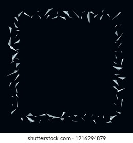 Silver triangles, fragments not a dark background A memorable background for wallpaper, packaging, banner, covers, tiles, printing, advertising