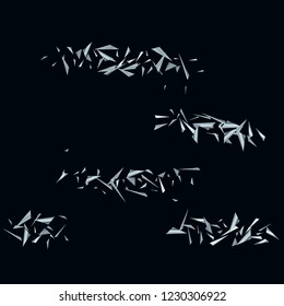 Silver triangles, fragments not a dark background The idea of a festive design of wallpaper, packaging, banner, cover, tile, printing, advertising