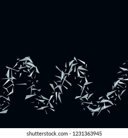 Silver triangles, fragments not a dark background Modern background for wallpaper, packaging, banner, covers, tiles, printing, advertising