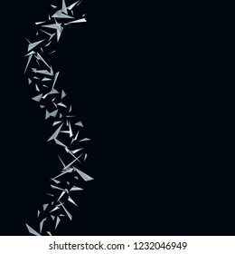 Silver triangles, fragments not a dark background Modern background for wallpaper, packaging, banner, covers, tiles, printing, advertising