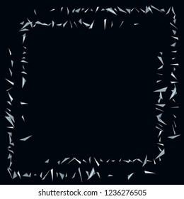 Silver triangles, fragments not a dark background The idea of a festive design of wallpaper, packaging, banner, cover, tile, printing, advertising
