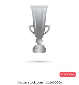 Silver trophy cup icon for web and mobile design