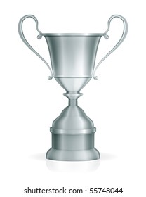 Silver trophy, vector