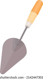 Silbertrovel, Illustration, Vektorgrafik auf weißem Hintergrund.