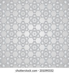 Silver tulip blossom and spiral and general bloom pattern on pastel background. Retro and sweet seamless pattern style for classic or vintage design.