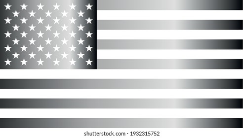 Silver USA FLAG Vector EPS, Silver American Flag Vector file