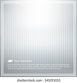 silver vector abstract background with stripes and frame