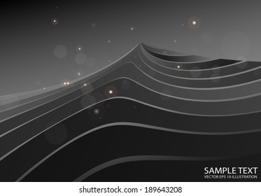 Silver vector abstract design futuristic template - Vector dark metal illustration for modern background