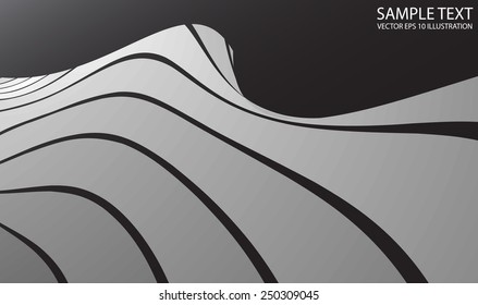 Silver vector abstract shiny background illustration - Metallic vector abstract circular design template