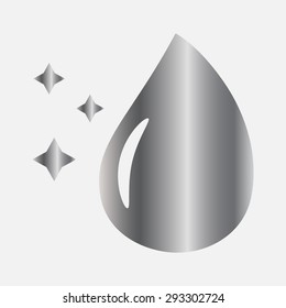 Silver Vector black drop icons set 