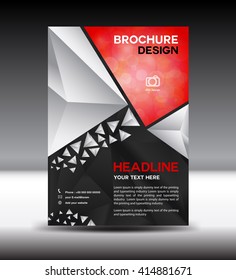 silver Vector brochure flyer and cover template polygon vector illustration Size A4