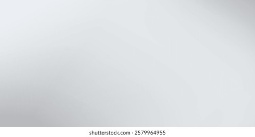 Silver vector foil background with metal mirror texture. Chrome gradient surface with light gloss design simple art vector