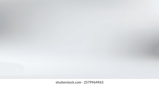 Silver vector foil background with metal mirror texture. Chrome gradient surface with light gloss design