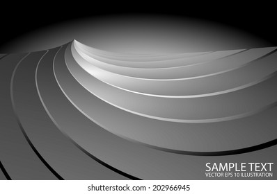 Silver vector outer space background illustration - Abstract vector metal futuristic  background template