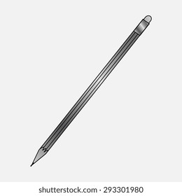 Silver Vector Pencil Icon