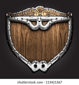 silver  vector shield