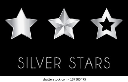 silver vector stars