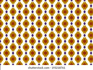 Silver Vintage blossom and leaves and lobe pattern on light yellow background. Classic bloom pattern style for old design or ancient work