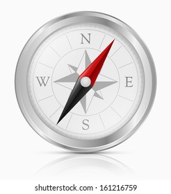 Silver Vintage Compass