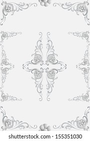 Silver vintage seamless wallpaper. vector illustration.