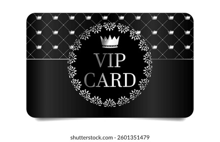 silver VIP client card, premium club member card