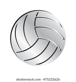 Silver Volleyball Icon