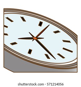 silver wall clock icon image design, vector illustration