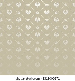 Silver wallpaper background pattern vintage style for your design. Vector graphics.