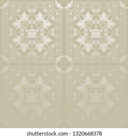 silver wallpaper in vintage style background image vector