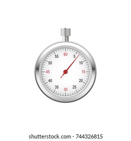 Silver watch vector illustration