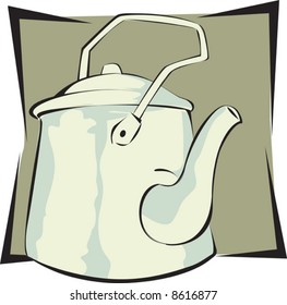 silver water kettle	