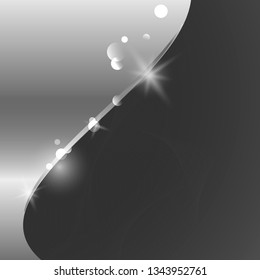 Silver wave abstract background vector