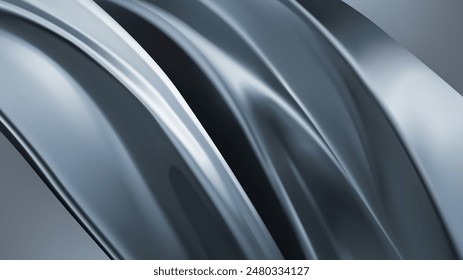 Silver wave. Abstract luxury background . silk silver background. vector illustration.