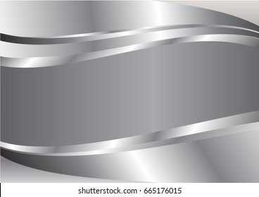 Silver Wave Abstract Vector Background