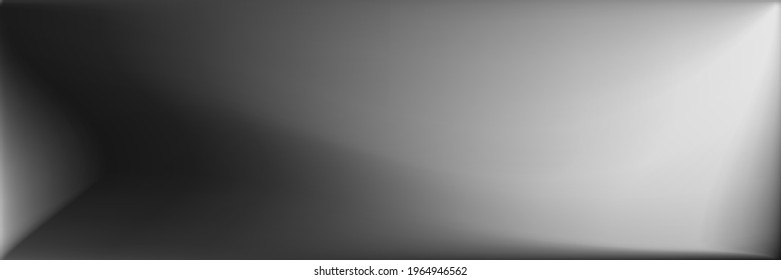 Silver Wavy Gradient Mesh. Monochromatic  Grey Blurred Background. Vibrant Gray Wavy Gradient Mesh. Blank Water Modern Design Backdrop. Metallic Smooth Surface Illustration.