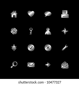 Silver web icons