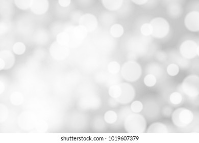 Silver and white bokeh background, texture or backdrop