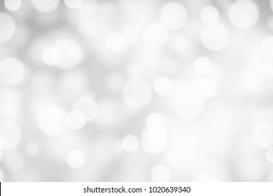 Silver and white bokeh background, texture or backdrop